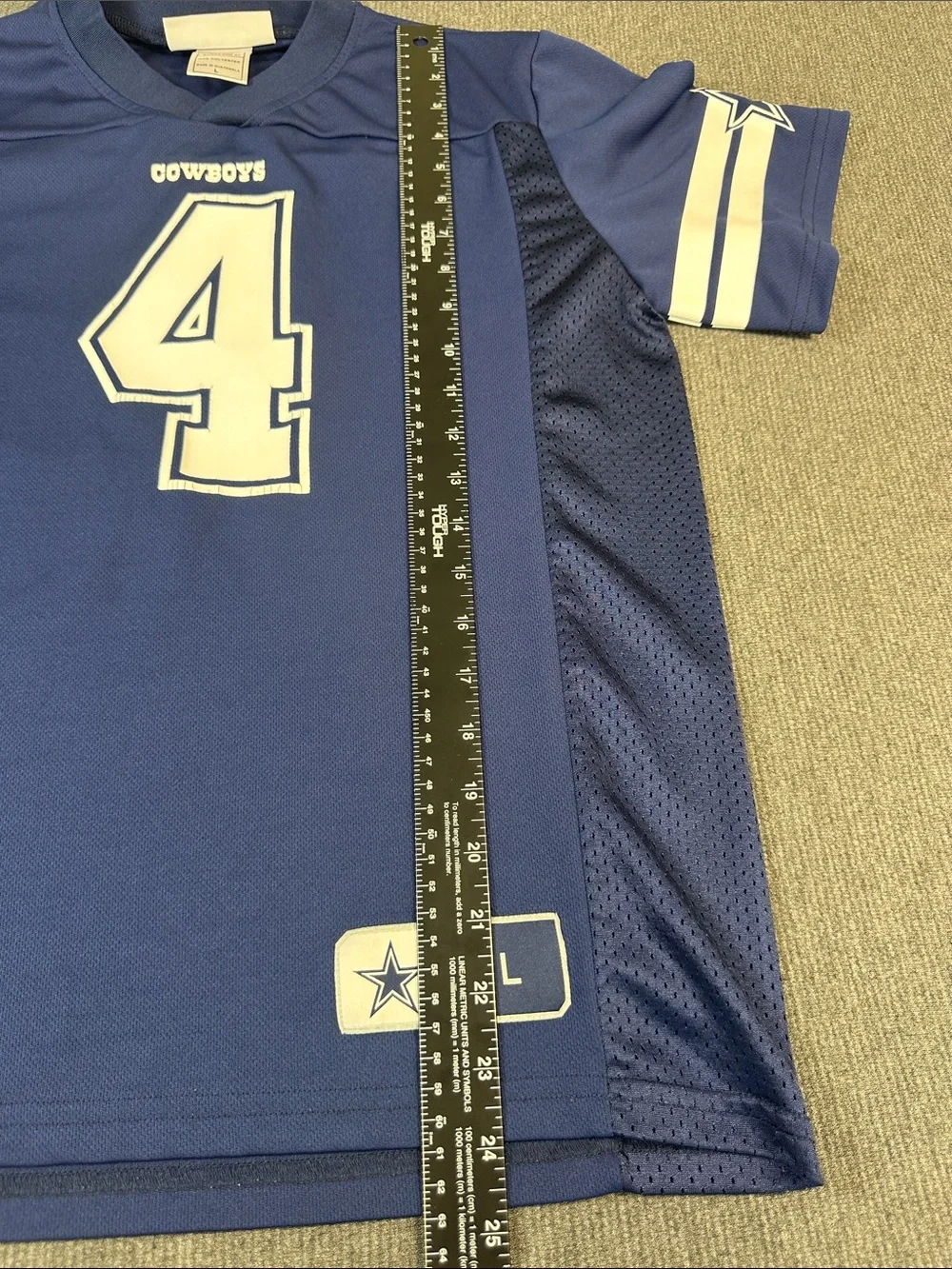 Dallas Cowboys Authentic NFL Dak Prescott Football Official Jersey 4 Youth Large